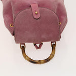 Gucci Gucci bamboo backpack daim mini - image 16