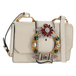 Miu Miu Madras Crystal Buckle Shoulder Bag Leather Small - image 1