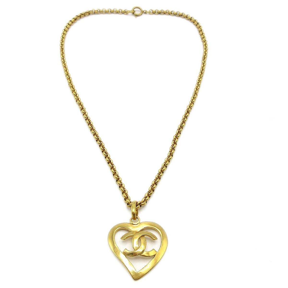 Chanel CC Heart Pendant Metal - image 1