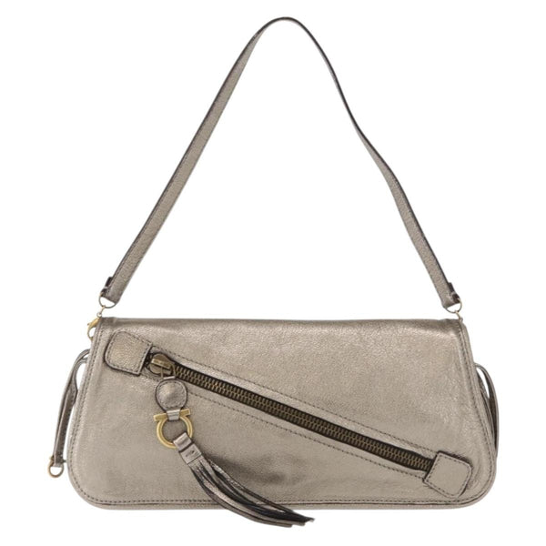 Salvatore Ferragamo Gancini Shoulder Bag Leather - image 1
