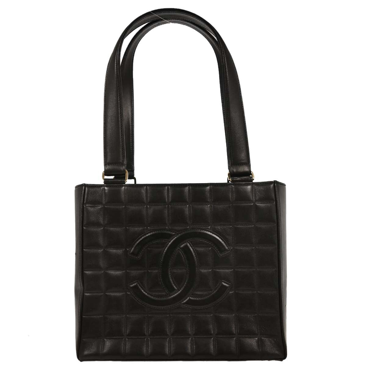 Chanel Chocolate Bar CC Tote Quilted Leather Small - image 1