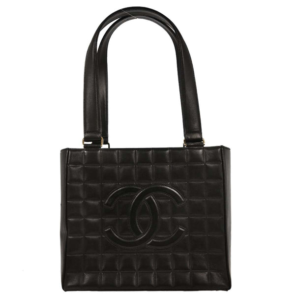 Chanel Chocolate Bar CC Tote Quilted Leather Small - image 1