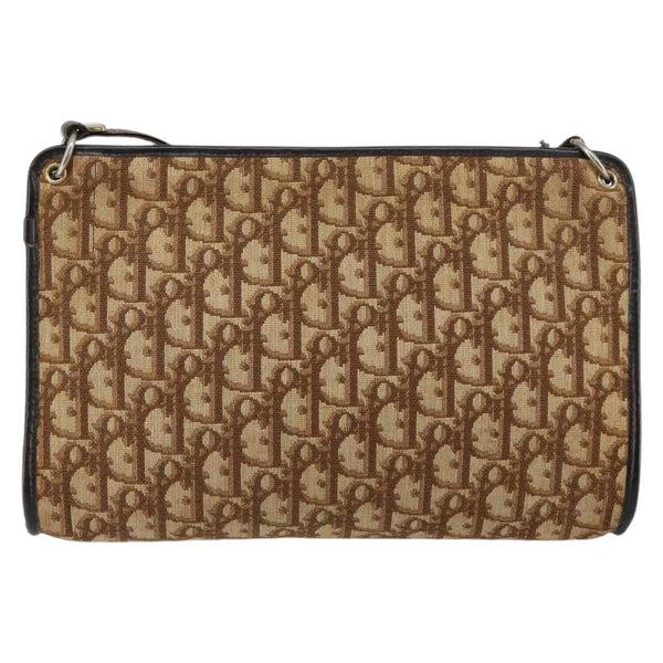 Christian Dior Vintage Trotter Shoulder Bag Canvas
