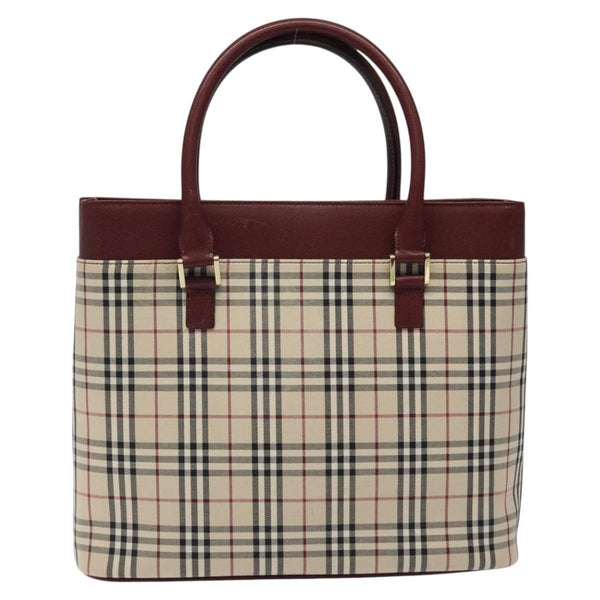 Burberry Nova Check Tote Canvas and Leather