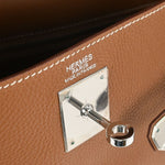 Hermes Kelly Handbag Brown Togo with Palladium Hardware 32 - image 5