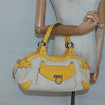 Salvatore Ferragamo Gancini handbag Canvas and Leather - image 14
