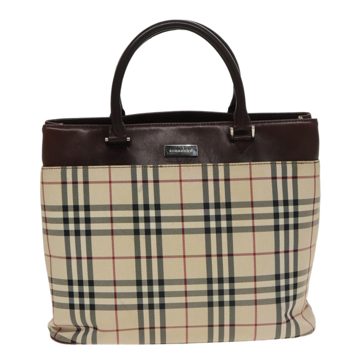Burberry Nova Check Tote Canvas and Leather - image 1