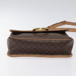 Celine Vintage Macadam Circle Logo Shoulder Bag Canvas and Leather - image 15