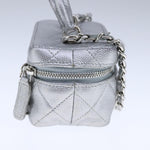 Chanel Classic Vanity Case with Chain Quilted Caviar Mini - image 4