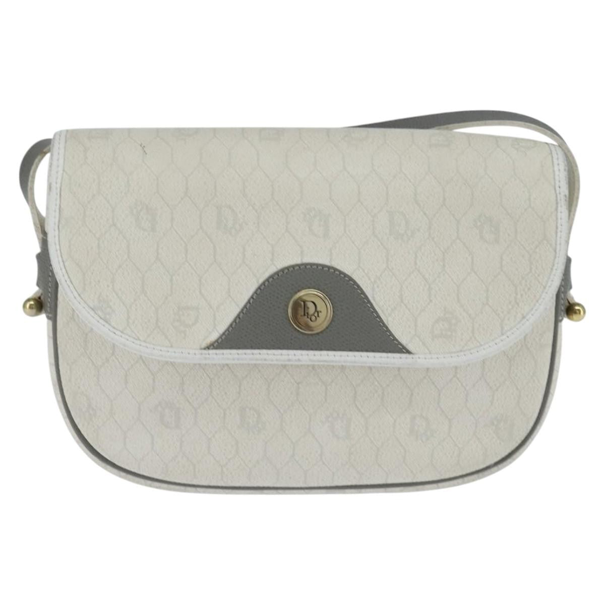Christian Dior Vintage Honeycomb Flap Crossbody Bag Canvas and Leather - image 1