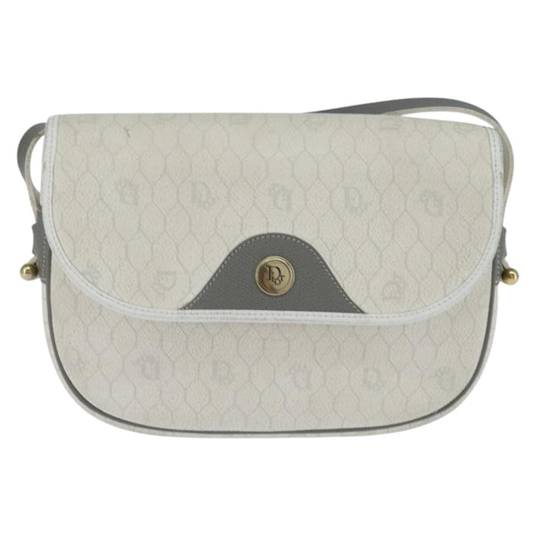 Christian Dior Vintage Honeycomb Flap Crossbody Bag Canvas and Leather - image 1