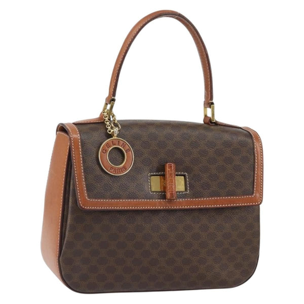 Celine Vintage Convertible Top Handle Bag Macadam Coated Canvas Medium - image 1