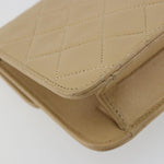 Chanel Vintage Clutch with Chain Quilted Leather Small - image 11