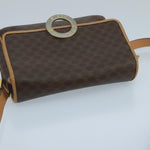 Celine Vintage Macadam Circle Logo Shoulder Bag Canvas and Leather - image 16