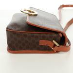 Celine Vintage Macadam Circle Logo Shoulder Bag Canvas and Leather - image 4