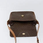 Celine Vintage Macadam Circle Logo Shoulder Bag Canvas and Leather - image 20