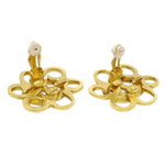 Chanel Vintage CC Flower Clip-On Earrings Metal - image 2