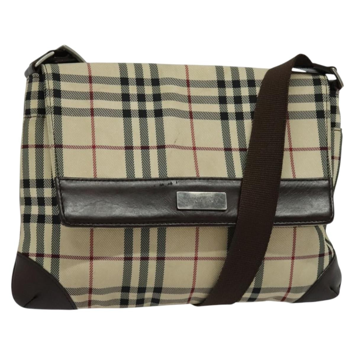 Burberry Vintage Flap Crossbody Bag Haymarket Canvas - image 1