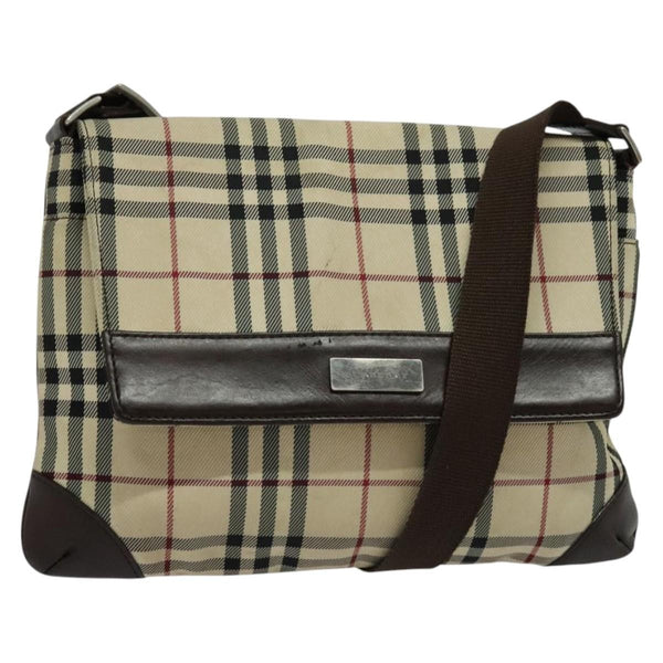 Burberry Vintage Flap Crossbody Bag Haymarket Canvas - image 1
