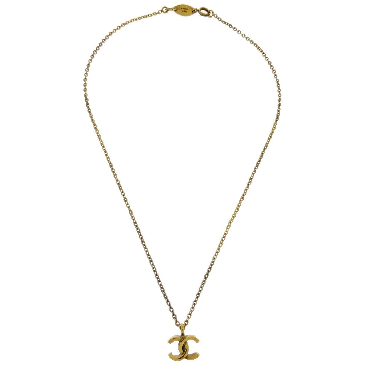 Chanel CC Pendant Necklace Metal - image 1
