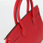 Hermes Birkin Handbag Red Epsom with Palladium Hardware 30 - image 16