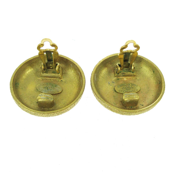 Chanel CC Round Earrings Metal