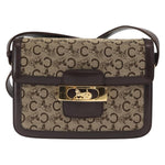 Celine Vintage Horse Carriage C Macadam Shoulder Bag Canvas and Leather - image 1