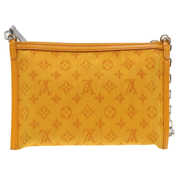 Louis Vuitton Double Flat Messenger Bag Limited Edition Logo Story Monogram Canvas and Denim