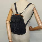 Gucci Gucci bamboo backpack daim mini - image 14
