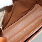Celine Vintage Macadam Circle Logo Shoulder Bag Canvas and Leather - image 5