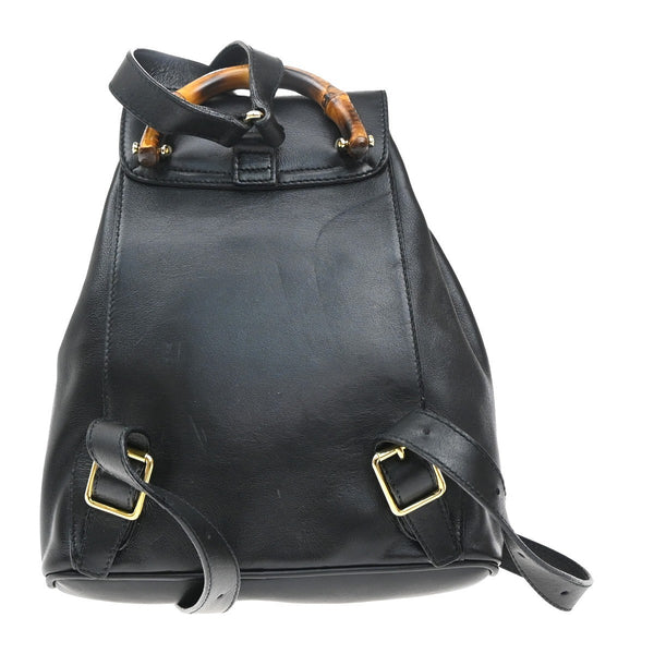 Gucci Vintage Bamboo Backpack Leather