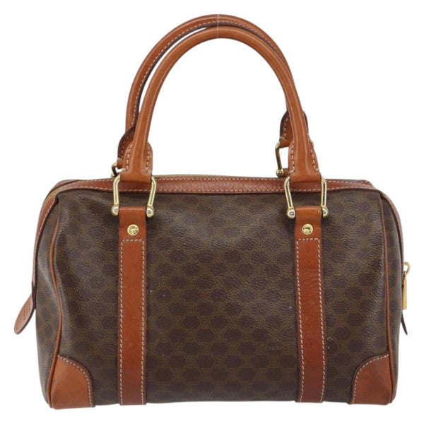 Celine Vintage Macadam Handbag Canvas and Leather