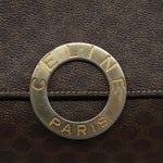 Celine Vintage Macadam Circle Logo Shoulder Bag Canvas and Leather - image 13