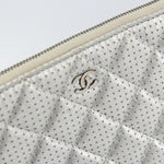 Chanel O Case Clutch Quilted Perforated Lambskin Medium - image 12