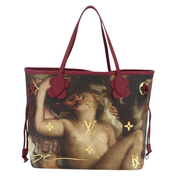 Louis Vuitton Neverfull NM Tote Limited Edition Jeff Koons Titian Print Canvas MM