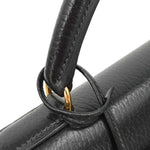 Hermes Kelly Handbag Black Ardennes with Gold Hardware 32 - image 13