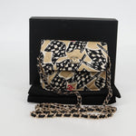 Chanel Flap Card Holder on Chain Quilted Printed Canvas - image 14