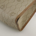 Christian Dior Vintage Honeycomb Zip Pouch Canvas and Leather - image 9