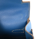 Hermes Kelly Handbag Blue Epsom with Palladium Hardware 35 - image 9