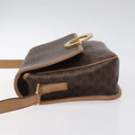 Celine Vintage Macadam Circle Logo Shoulder Bag Canvas and Leather - image 4