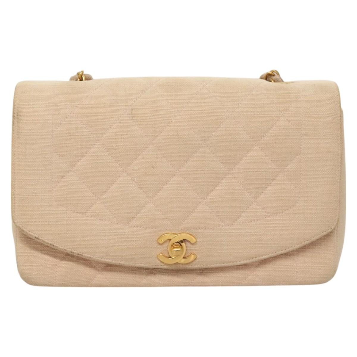 Chanel Vintage Diana Flap Bag Quilted Canvas Small - image 1