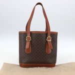 Celine Vintage Macadam Handbag Canvas and Leather - image 14