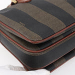 Fendi Vintage Pequin Convertible Boston Bag Coated Canvas Medium - image 10