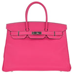Hermes Birkin Handbag Pink Epsom with Palladium Hardware 35 - image 1
