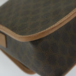 Celine Vintage Macadam Circle Logo Shoulder Bag Canvas and Leather - image 11