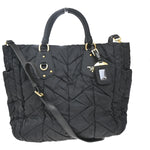 Prada Convertible Side Pocket Tote Chevron Tessuto Medium - image 1