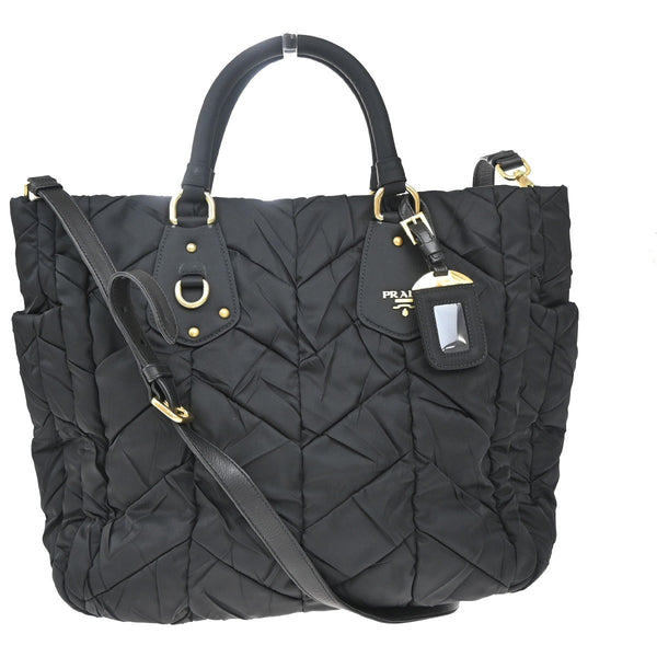 Prada Convertible Side Pocket Tote Chevron Tessuto Medium - image 1