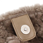 Chanel Vintage Embroidered CC Chain Tote Quilted Suede and Shearling - image 17