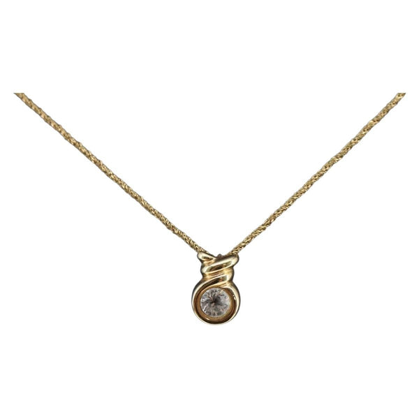Christian Dior CD Pendant Necklace Metal