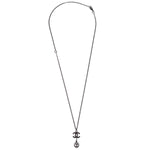 Chanel Vintage CC Pendant Necklace Metal - image 1